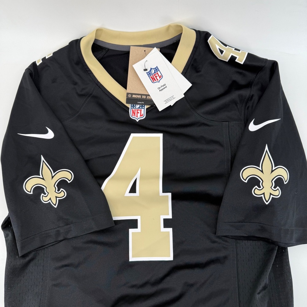 Mens Nike New Orleans‎ Saints Derek Carr #4 Black NFL Jersey Size S
